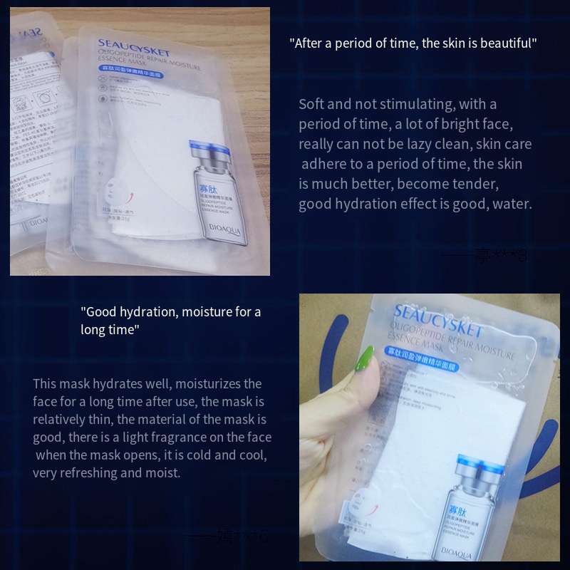Oligopeptide Pore Minimizing Mask Sheet