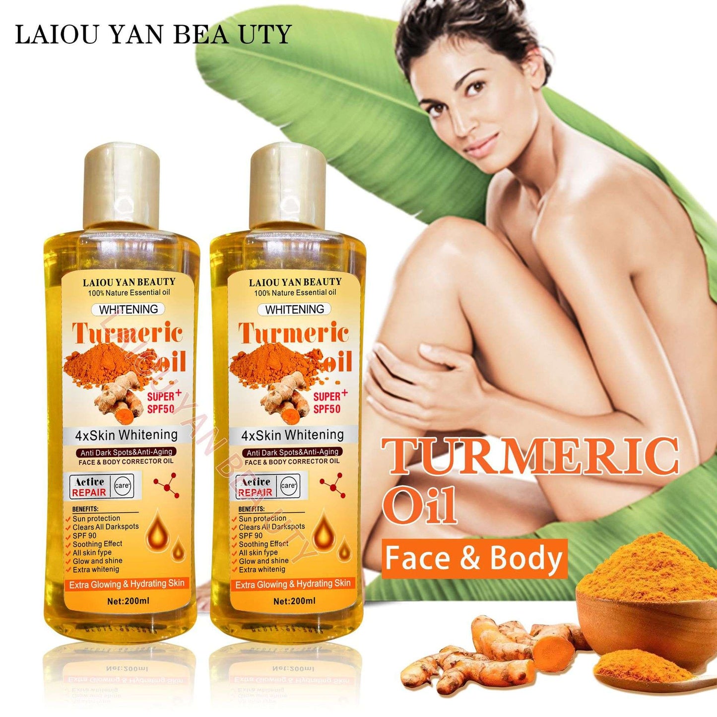 Moroccan Turmeric Essential whitening Oil 200ml