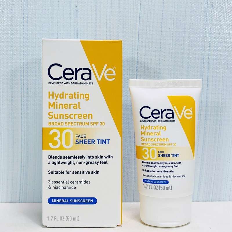 Tinted Ultra Hypoallergenic Sunscreen cerave Hydrating mineral sunscreen