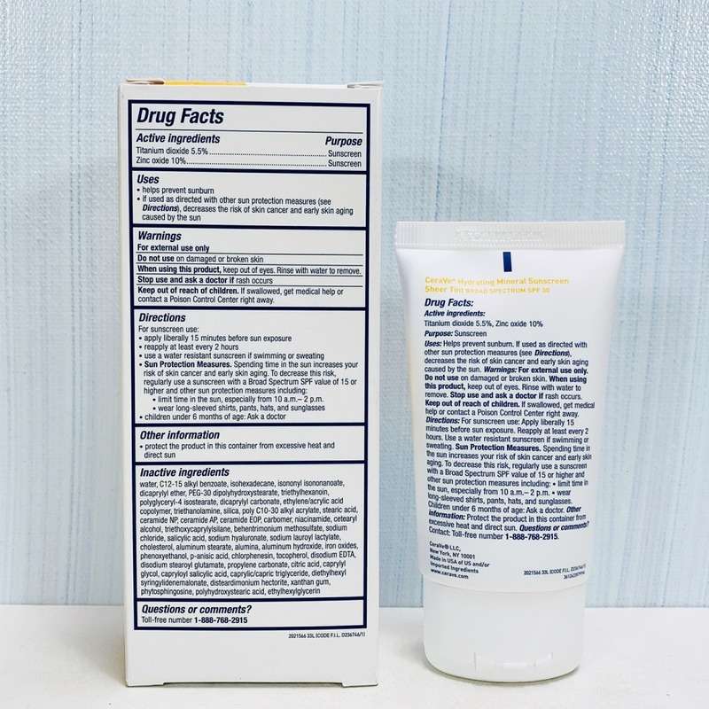 Tinted Ultra Hypoallergenic Sunscreen cerave Hydrating mineral sunscreen