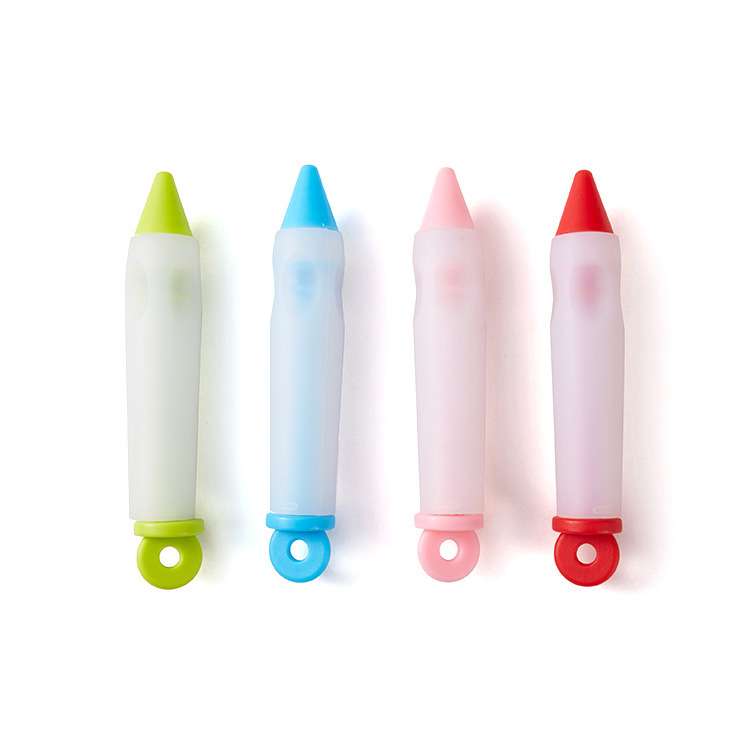4 Head silicone piping pen chocolate sauce cream gun DIY cake decoration writing pen cookie baking tools
