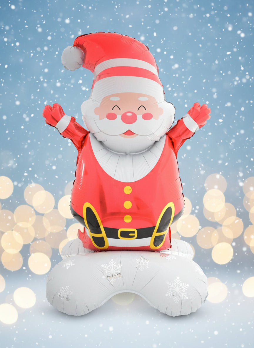 4 feet Big Father Christmas Standing Christmas Tree Foil Aluminum Balloon Party Decoration