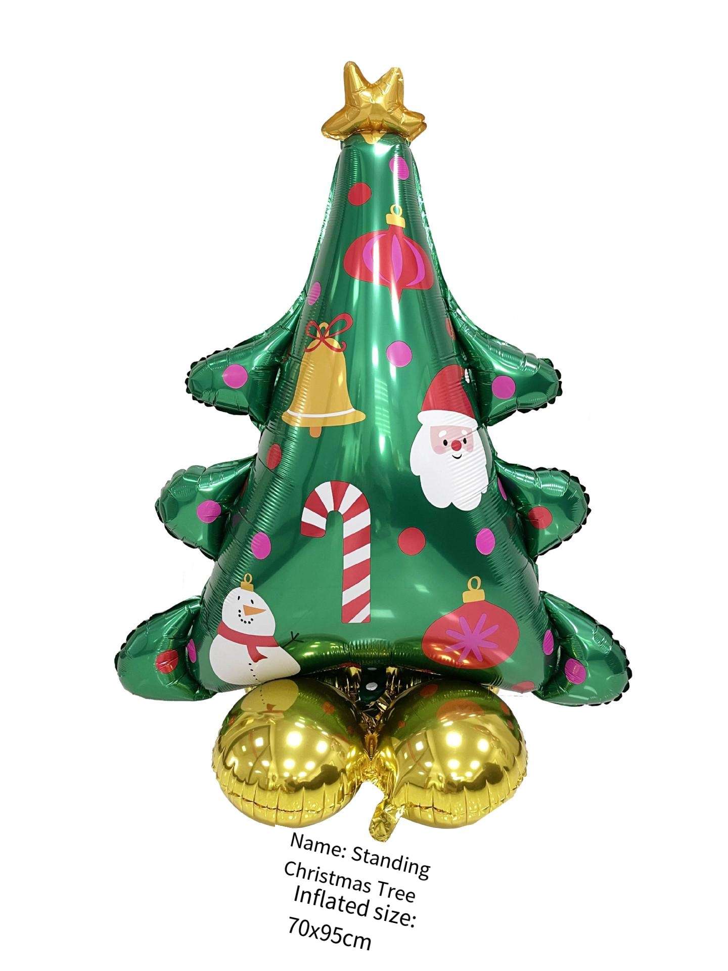 Christmas TREE 3 feet Standing Christmas Tree Foil Aluminum Balloon Party Decoration