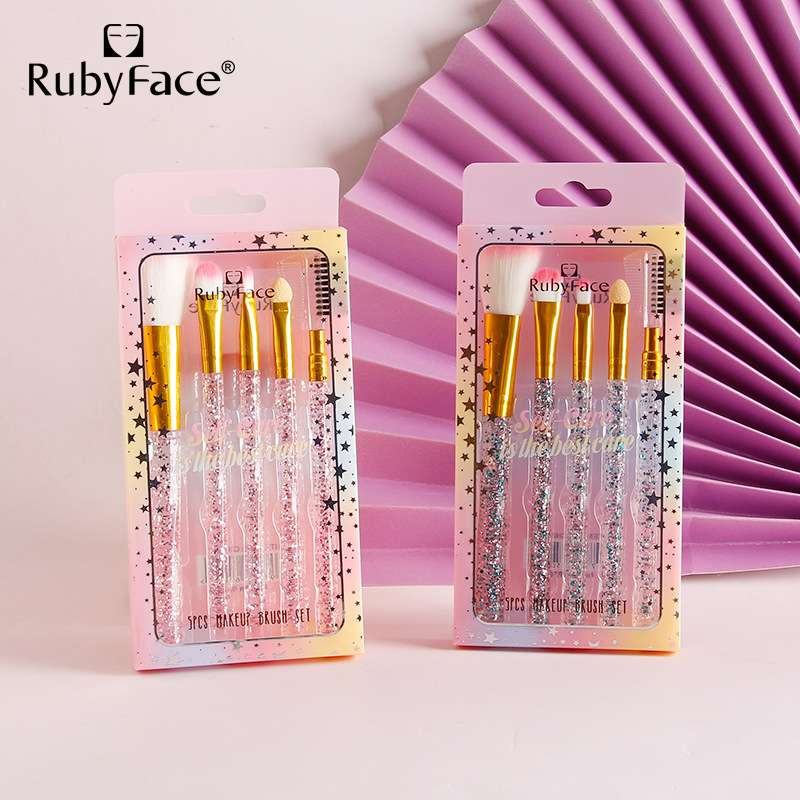 Ruby Face 5 PVC makeup brush set