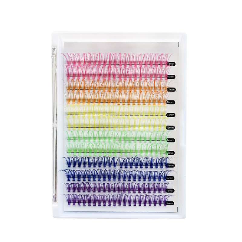 240Pcs Colored Lashes Large volume set with single eyelashes