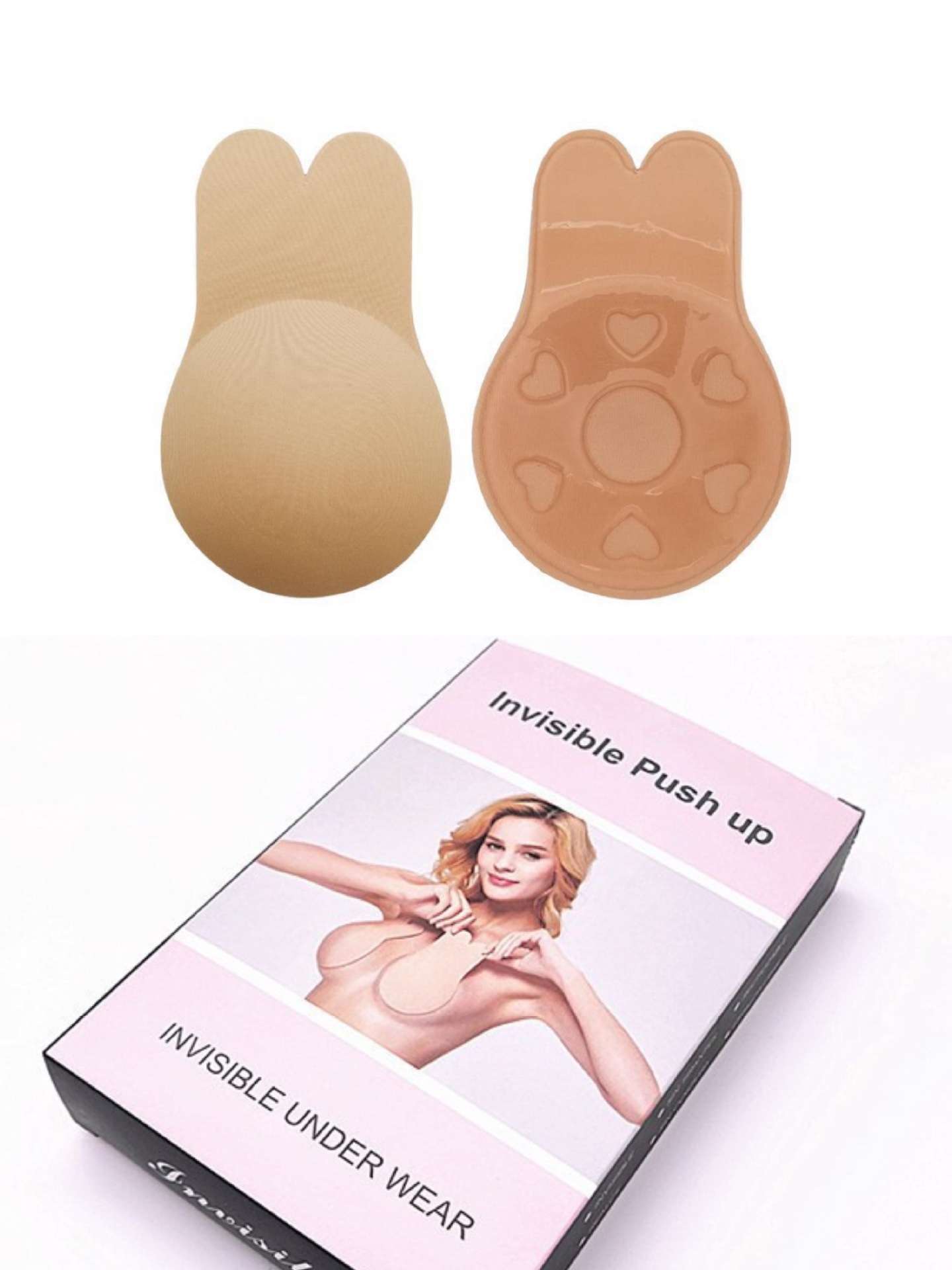 Nude Invisible push up bra Nude/L/XL (diameter 11cm)