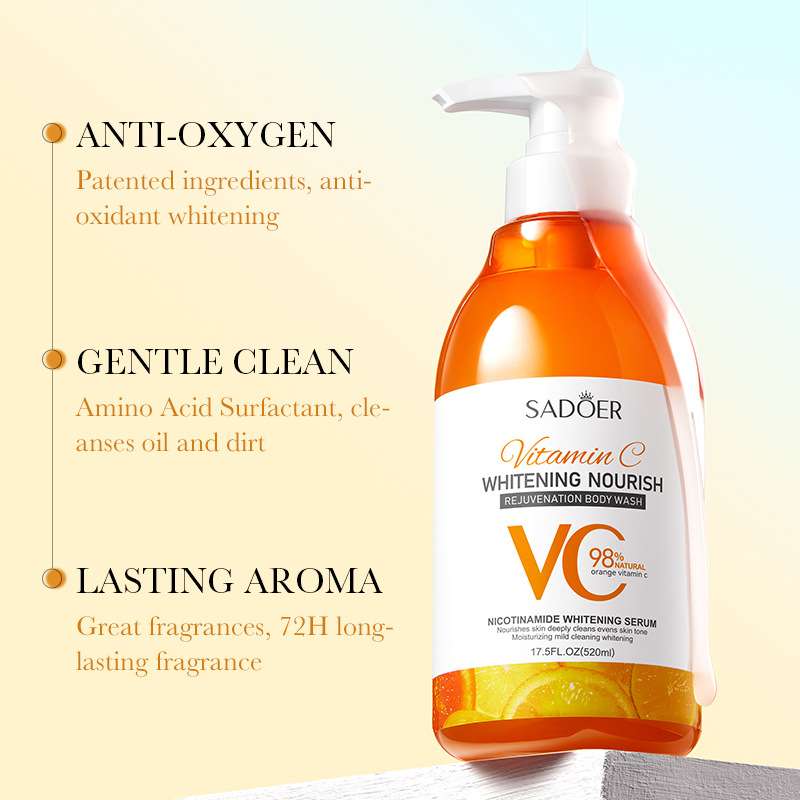 SADOER Vitamin C Whitening Nourishing Skin Rejuvenating Sun damage Reversal Shower gel