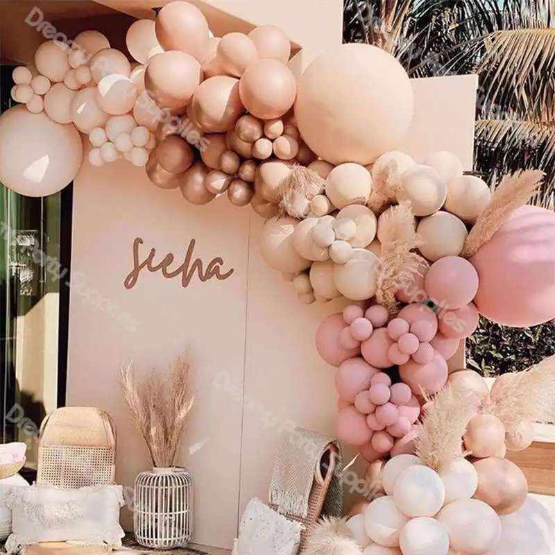 144 piece set Birthday Party Wedding Decoration Vintage Balloon Chain Set with free gift