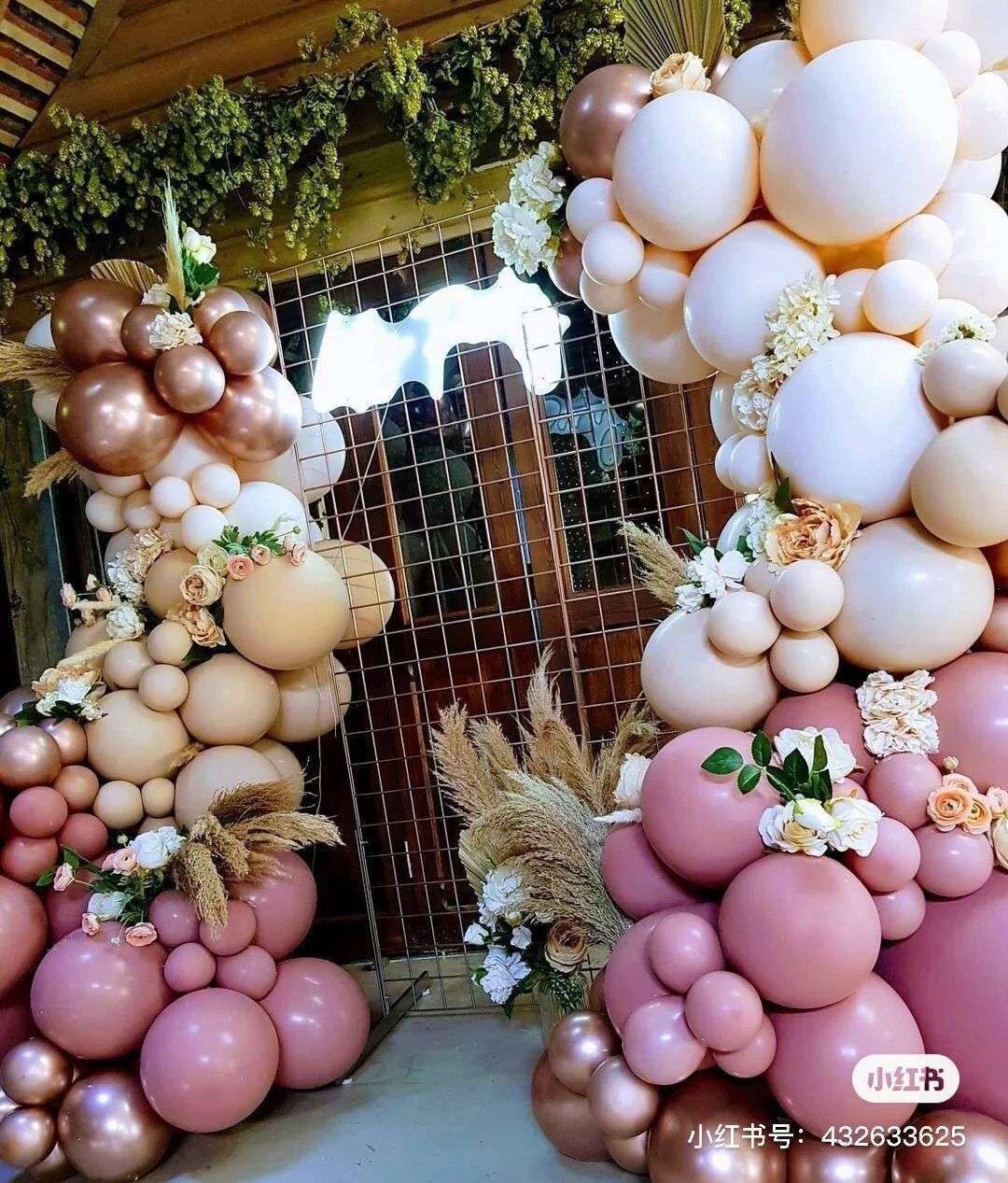 144 piece set Birthday Party Wedding Decoration Vintage Balloon Chain Set with free gift