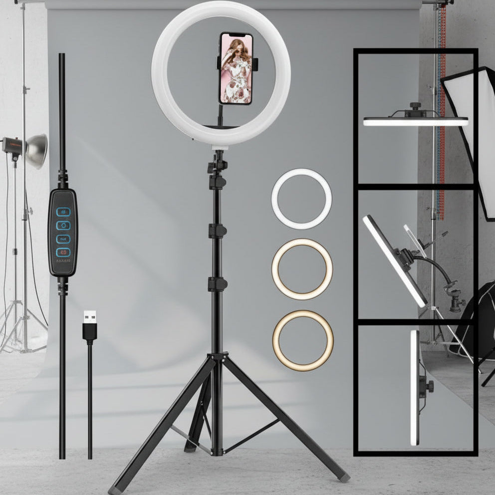 12inches ringlight with tripod stand