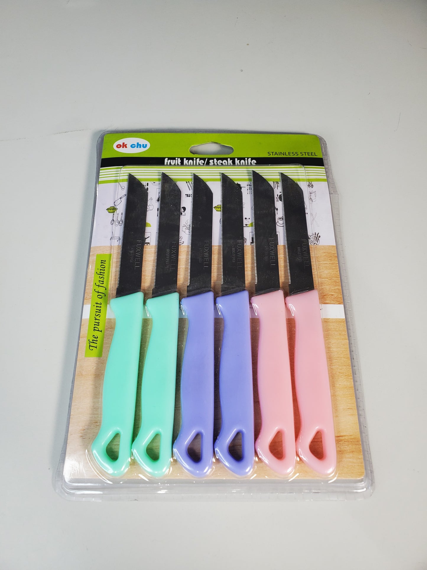 6 set fruit steak knife
