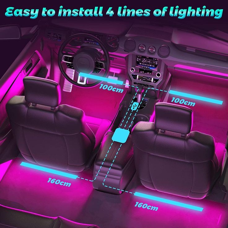 Full Car Under Sit Strip light and full set up Accessories