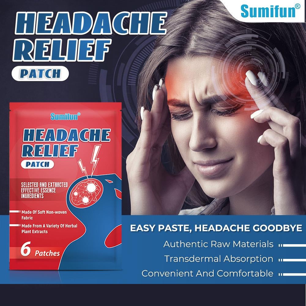 Chronic headache (migraine) relief patches