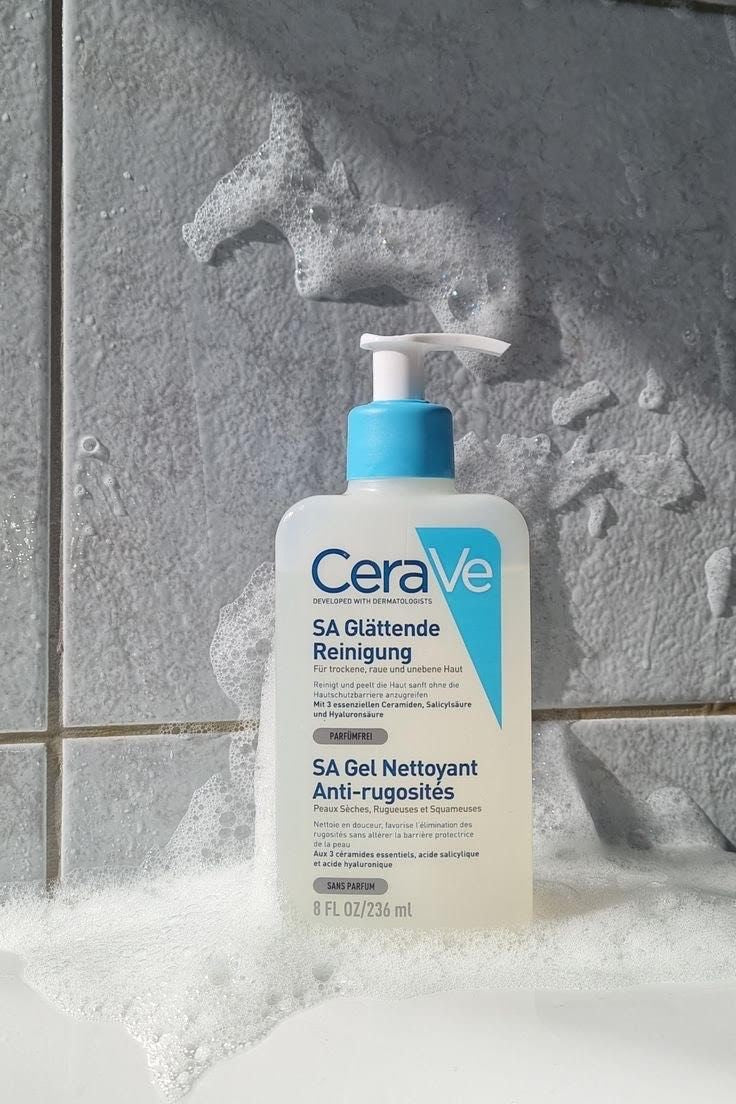 Smoothing Cleanser Cerave Salicylic Acid Facial Cleanser for Dry, Rough and Bumpy Skin