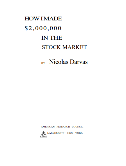 How I Made 2 Million In The Stock Market by Nicholas Darvas E-book