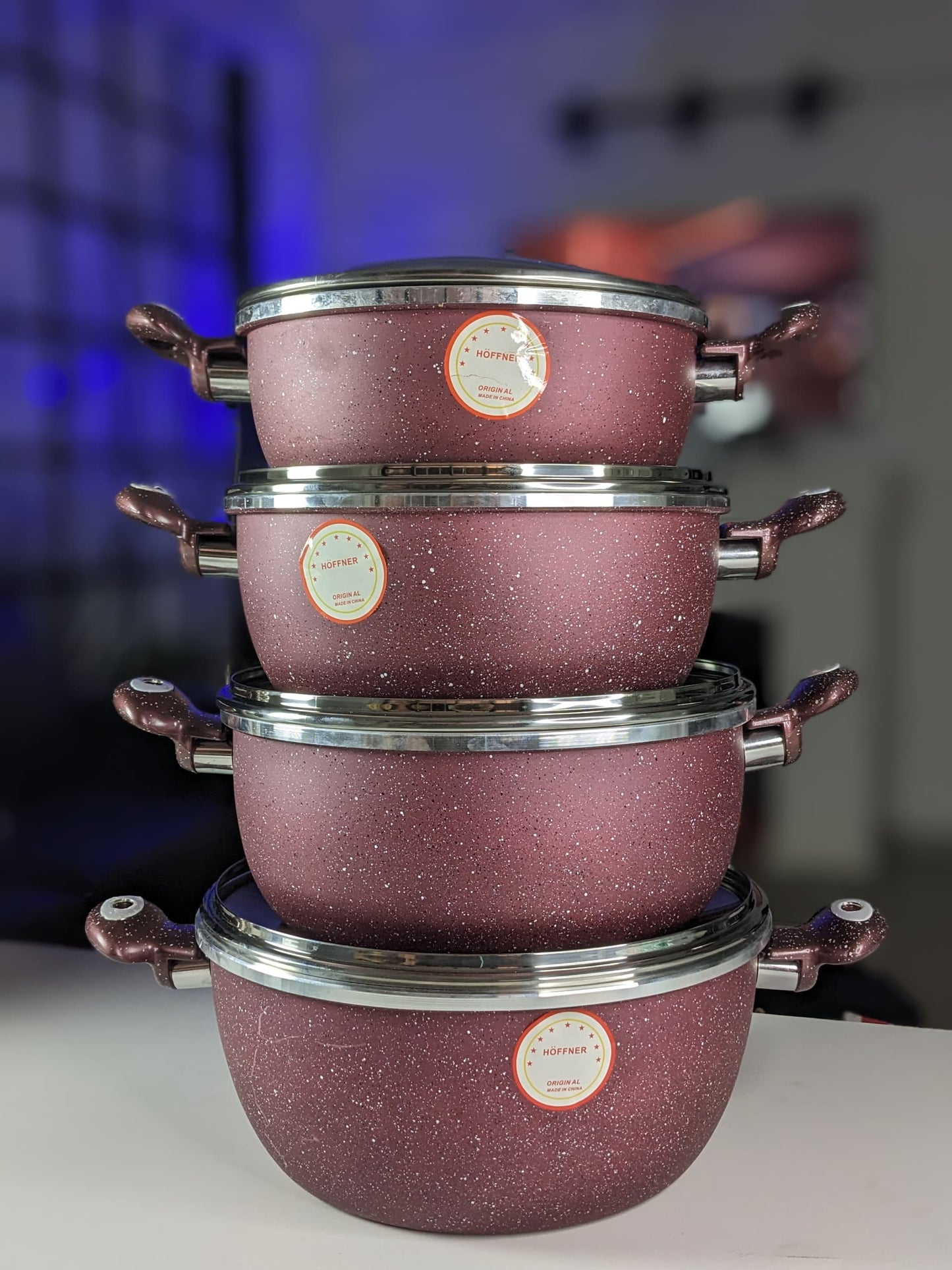 Non stick Granit 4 pots set sizes: 24cm/26cm/28cm/30cm