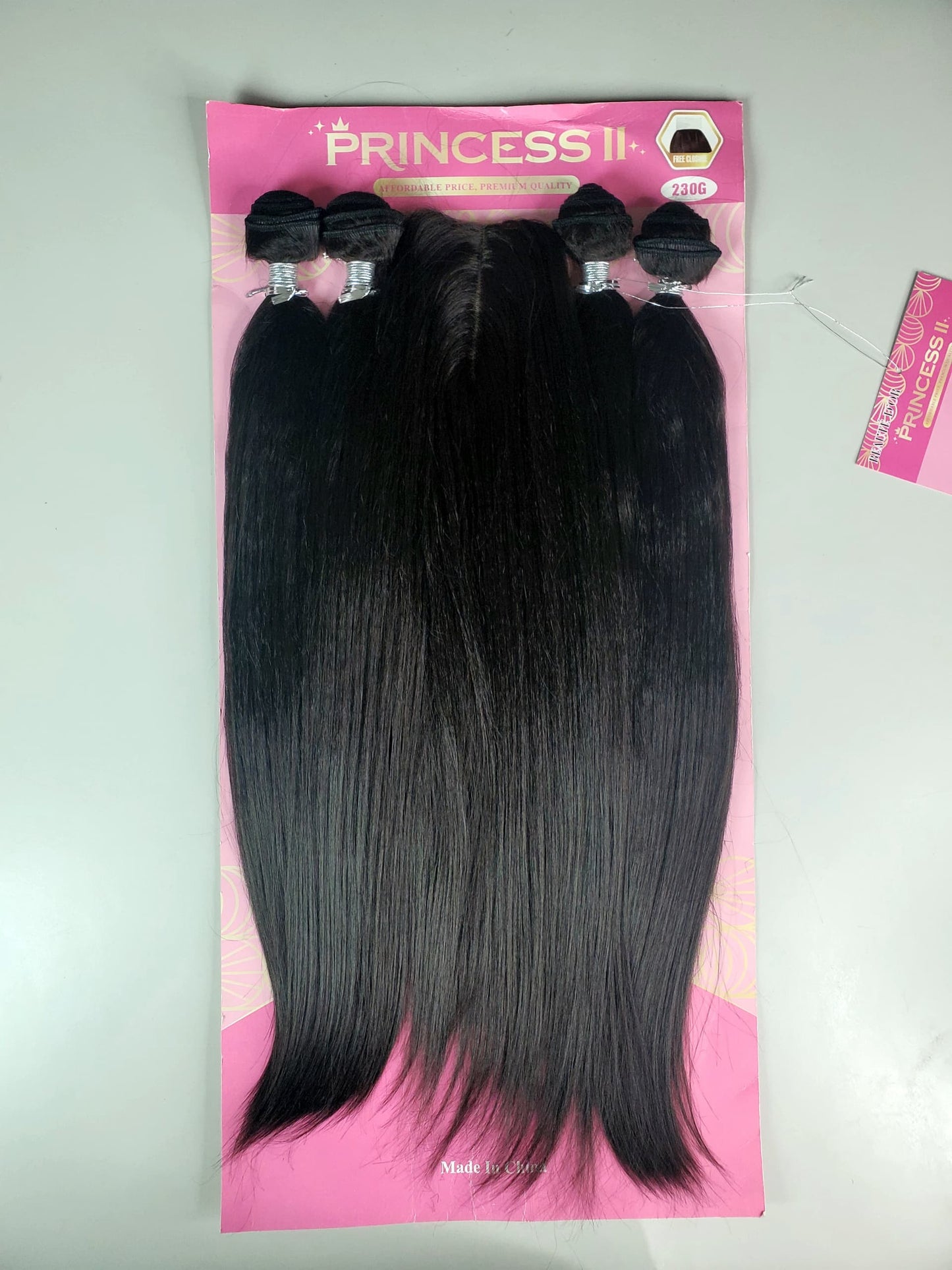 Princess Silky Euro Kim K closure + 4 Bundle 18"+18"+20"+20" with factory closure SEK99