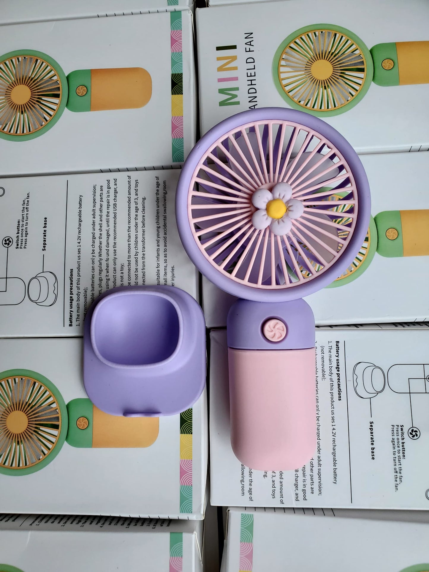 Cute mini handheld with phone holder