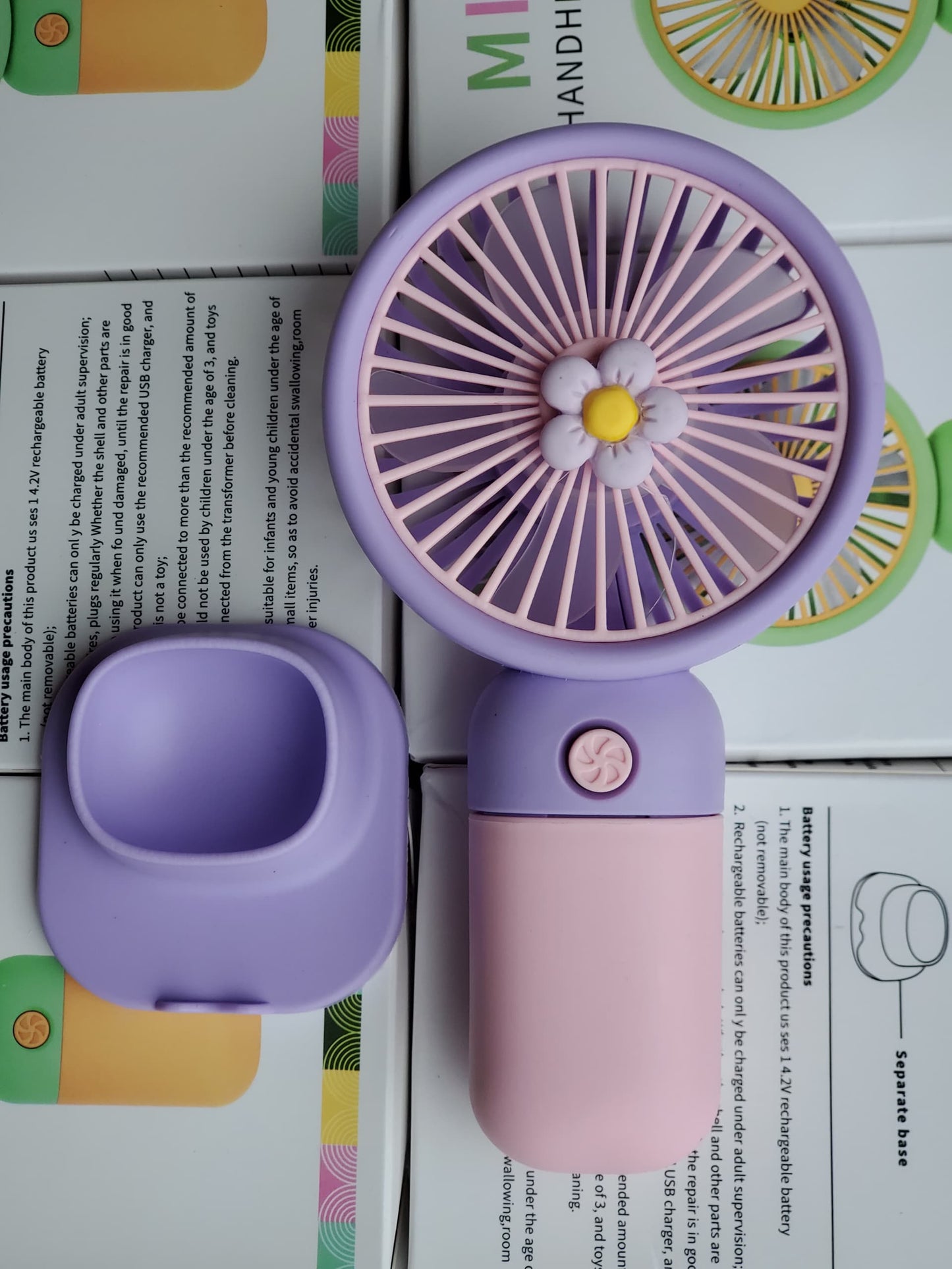 Cute mini handheld with phone holder