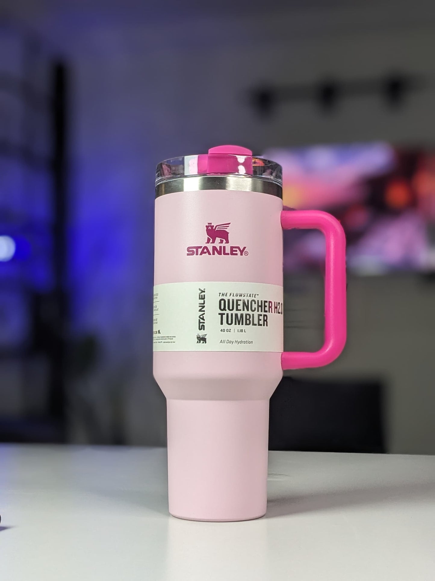 Original Stanley Quencher H2.0 Flowstate thumblr Cup - Flamingo pink