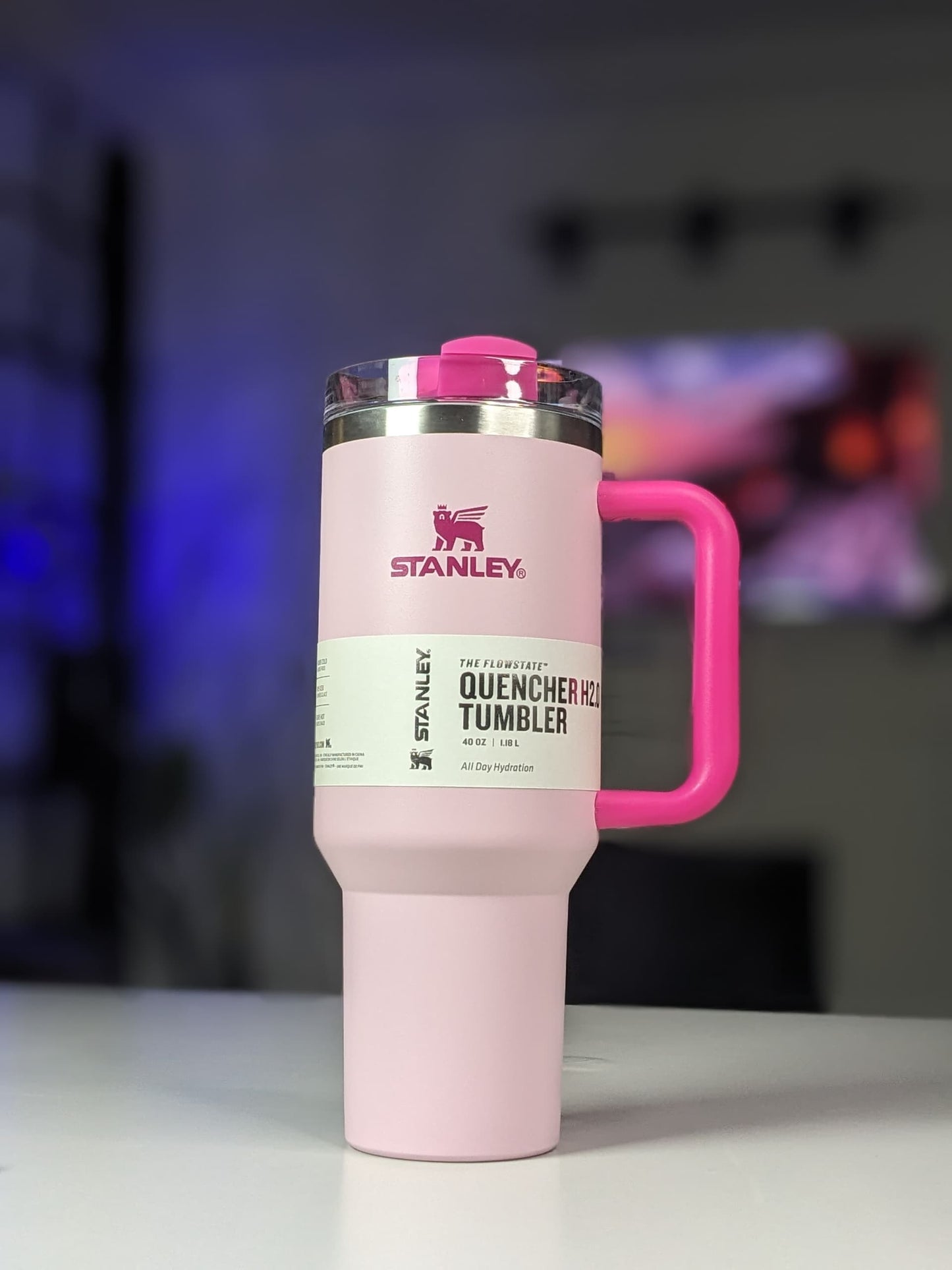 Original Stanley Quencher H2.0 Flowstate thumblr Cup - Flamingo pink