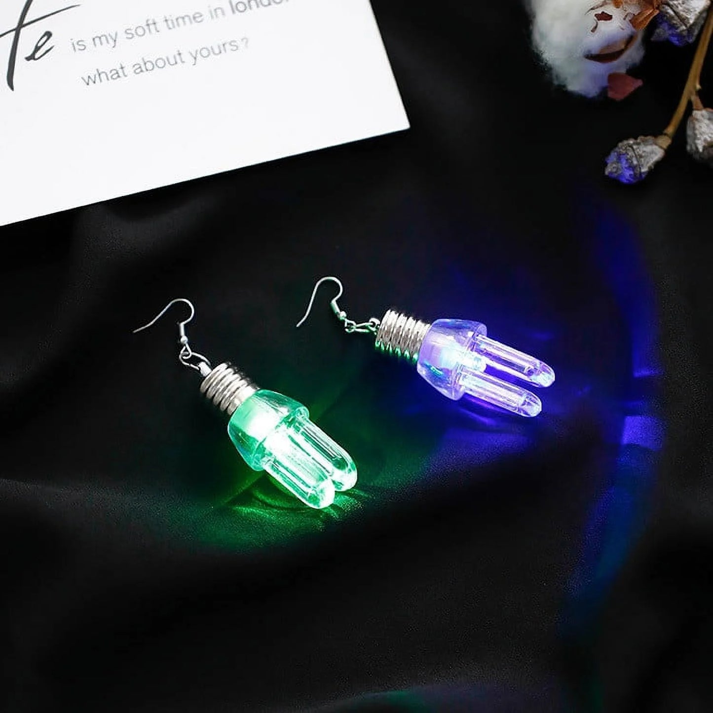 Led light bulb dangle earrings High Fashion Jewelry for Parties and Clubbing