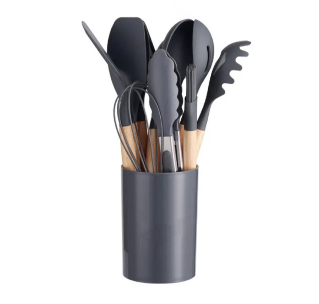 Wooden Handle Silicon spoon
