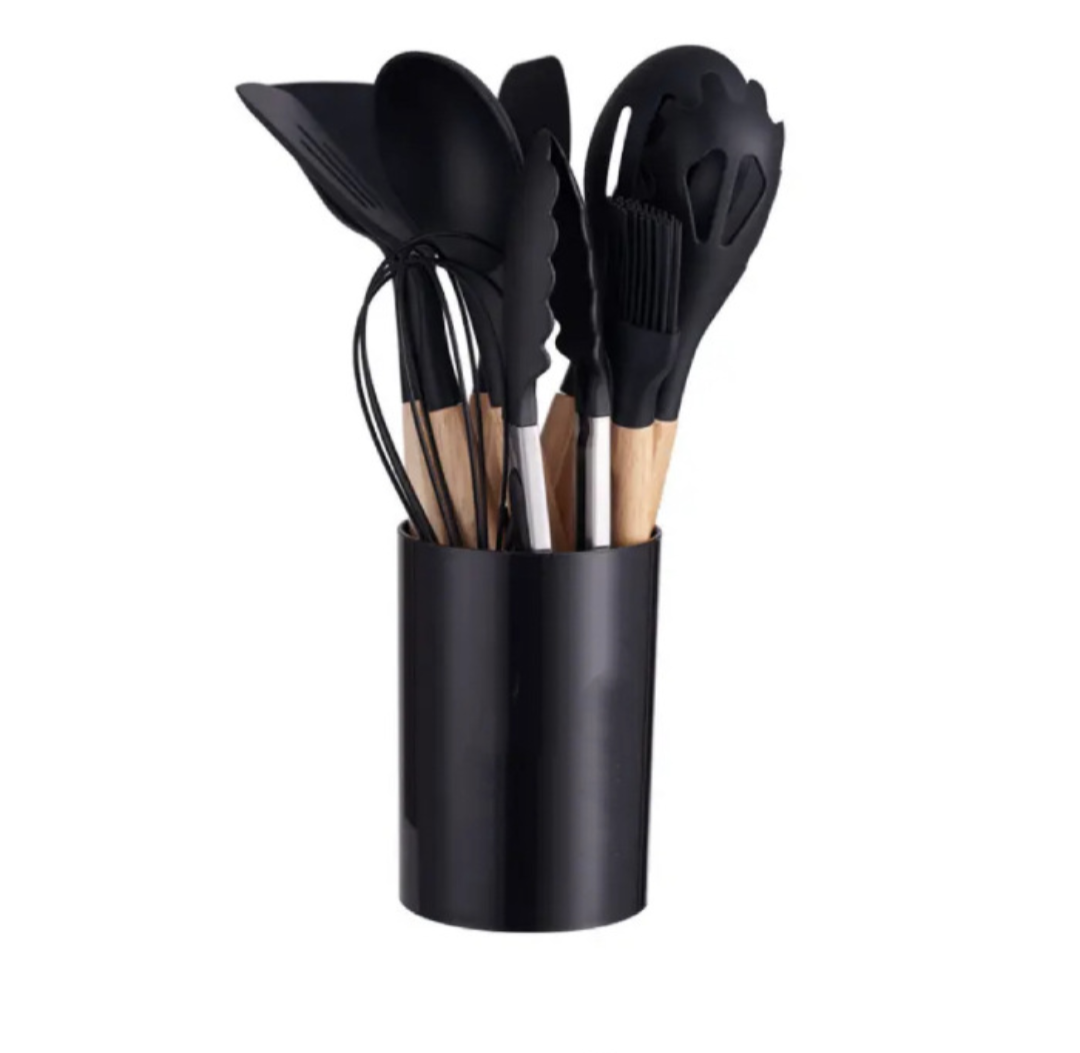 Wooden Handle Silicon spoon