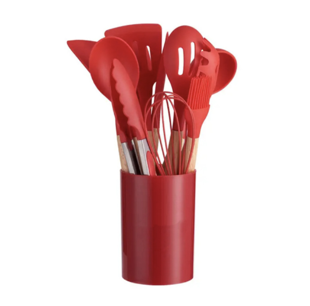 Wooden Handle Silicon spoon