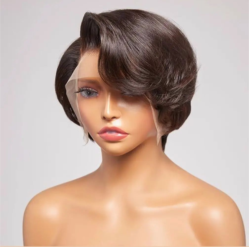 Brown wig full frontal 100% human hair