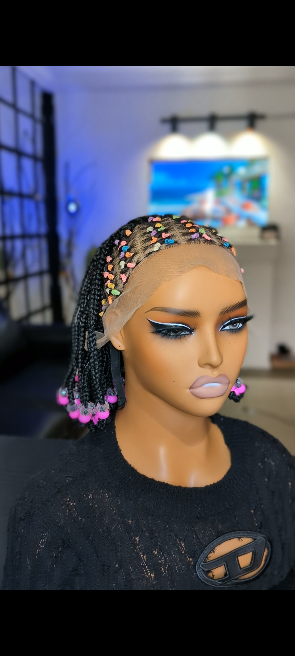 Kids beaded wig