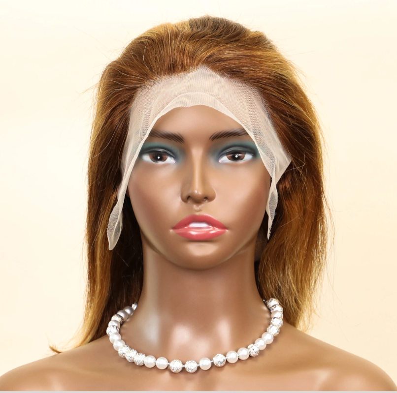 Full frontal piano Bob 100% Human Hair Wigs 13x4 Lace