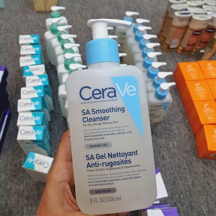 Smoothing Cleanser Cerave Salicylic Acid Facial Cleanser for Dry, Rough and Bumpy Skin