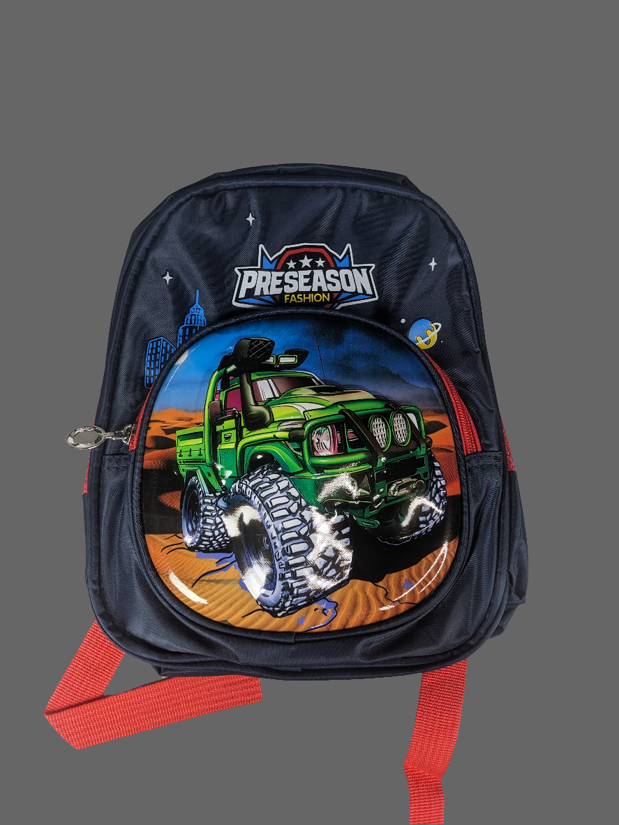 Black Monster truck school bag (32 × 26cm)
