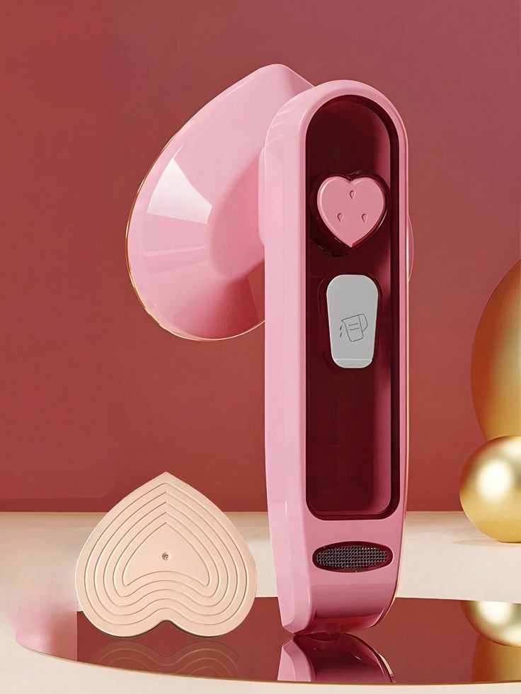Pink steam iron