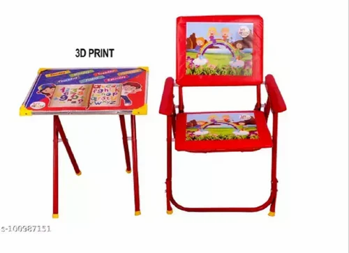 Pink Steel kids Chair and Table