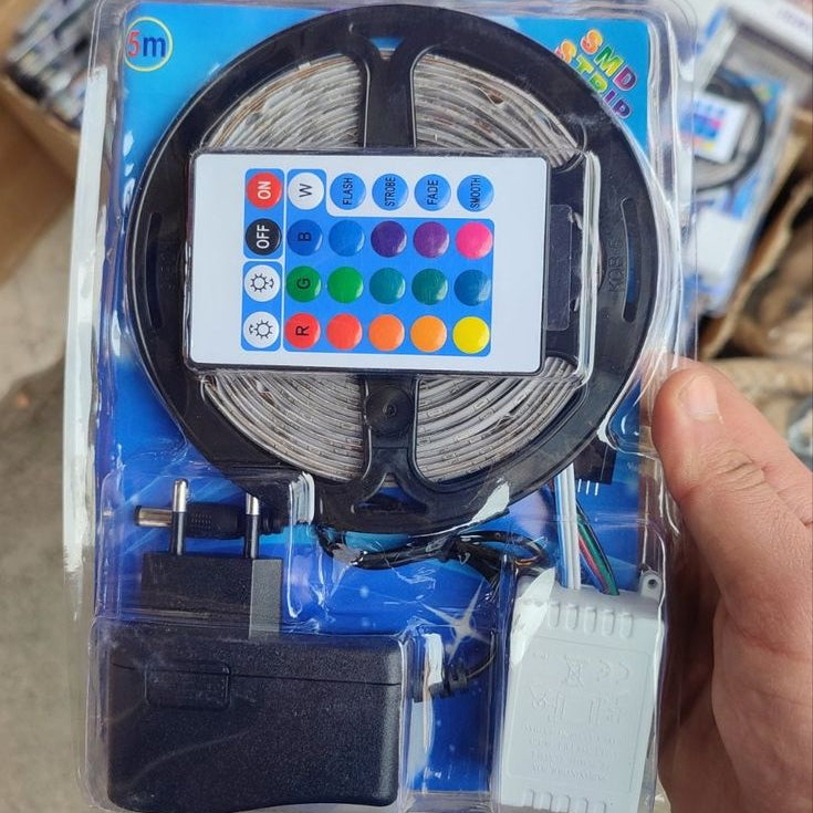 5meters Long Multi Colour Chrome Led Strip Light With Remote