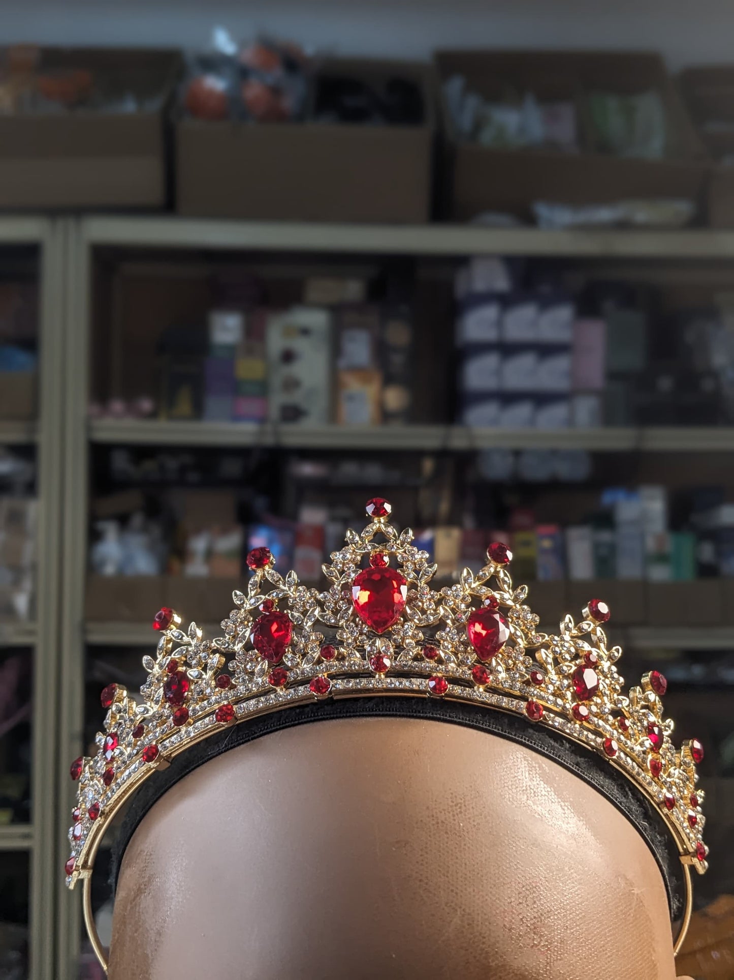 Red British Crown - One of a kind Hand made Singapore Princess Gowns