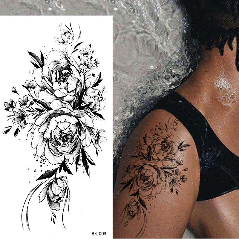Waterproof Temporary tattoo BK-003; Dimensions: 96*190MM