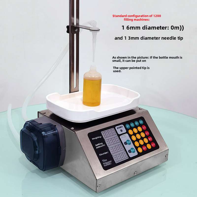 Small Automatic peristaltic pump weighing Liquid filling machine