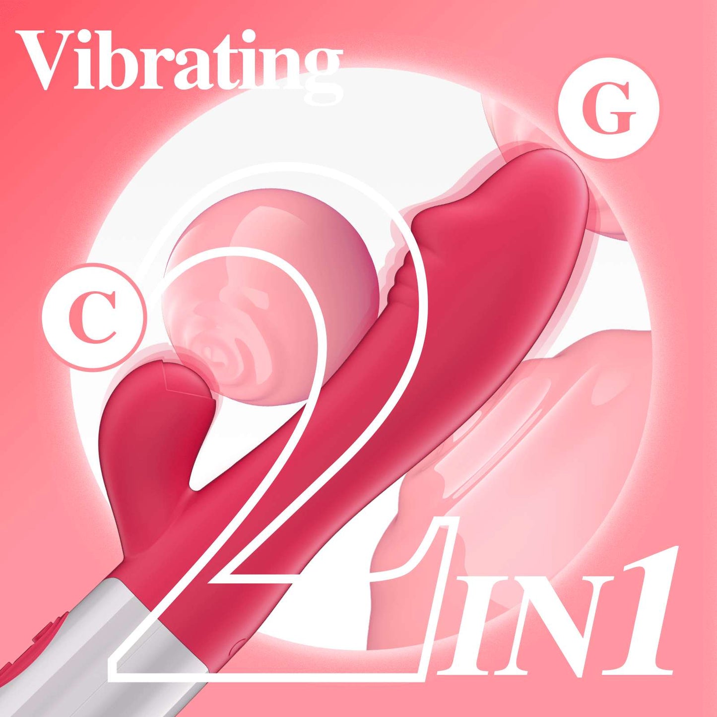 Extra pleasure 2 in 1 Rechargeable dildo vibrator