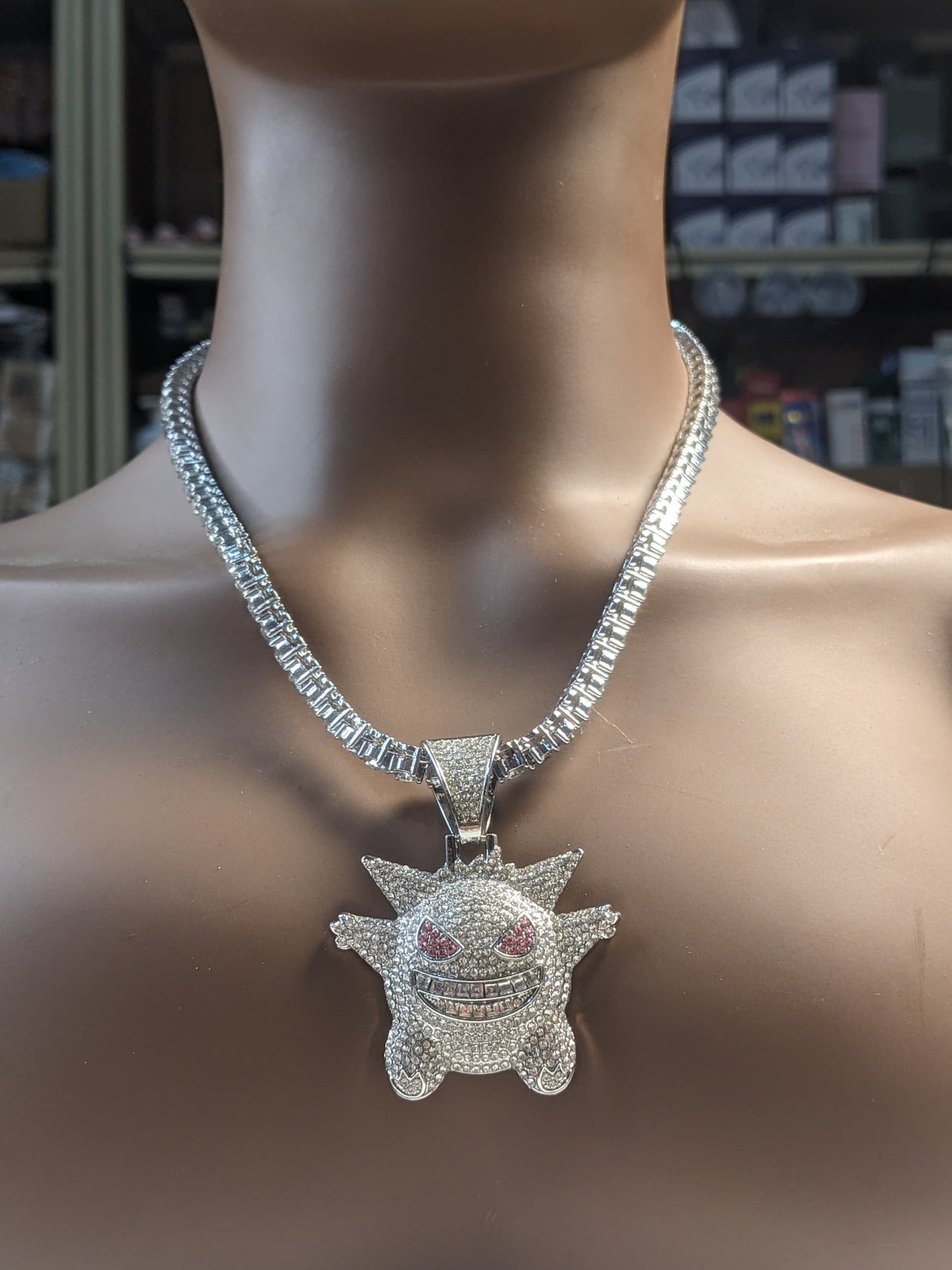 Pokémon PENDANT ONLY Silver Elf Full Diamond