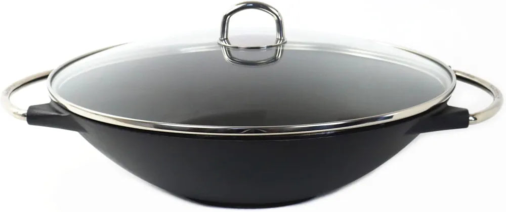 KÜCHENPROFI Wok Premium set with glass lid (size: 30 cm)