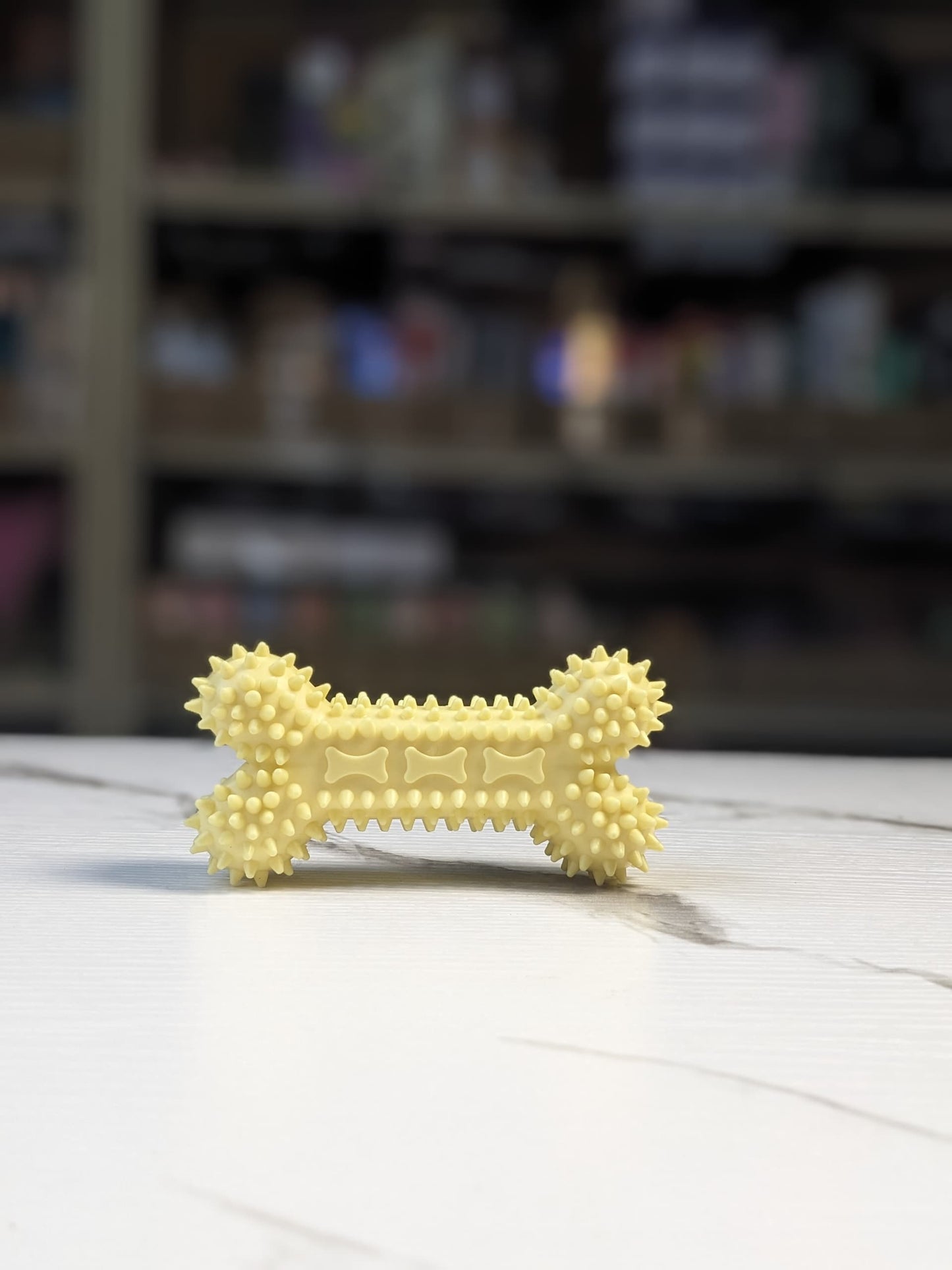 Dog barrel bone toy