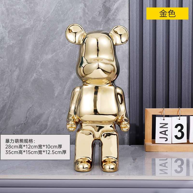 Gold chrome bear structure Decor Prop