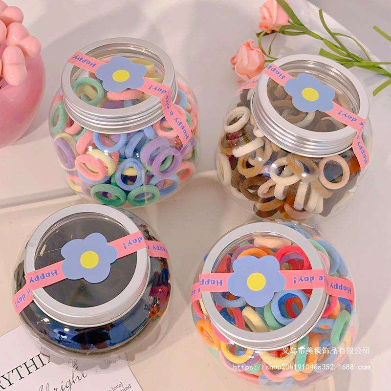 Candies Hair Ties, Durable Hair Bands, Autumn and Winter Black Hair Ropes, Thick Leather Rubber Bands, Lazy Style Hair Accessories