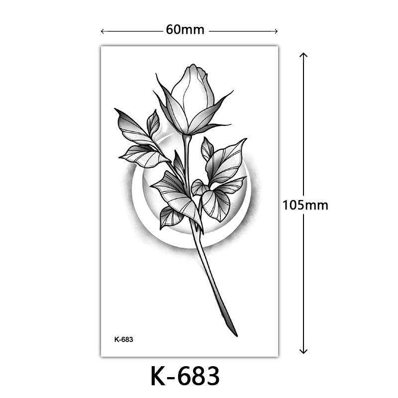 pattern: K-683; Dimensions: 60*105mm; Waterproof Temporary tattoo