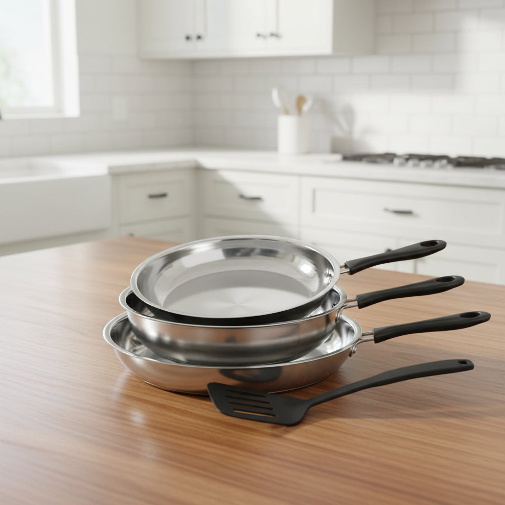 Fry pan with free spatula