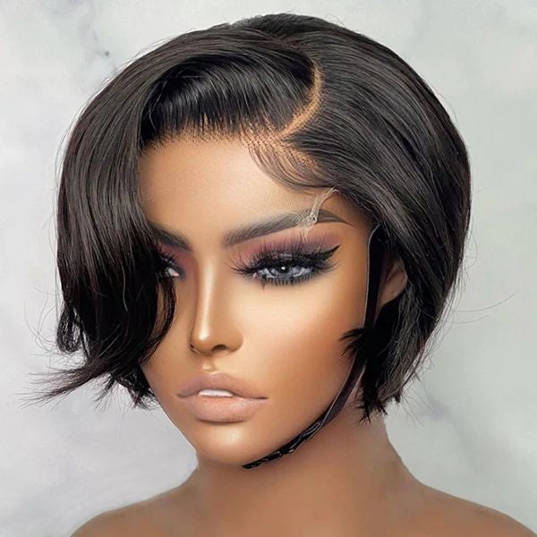 Tiwa wig with Brazilian hair texture Natural color full frontal hair blend