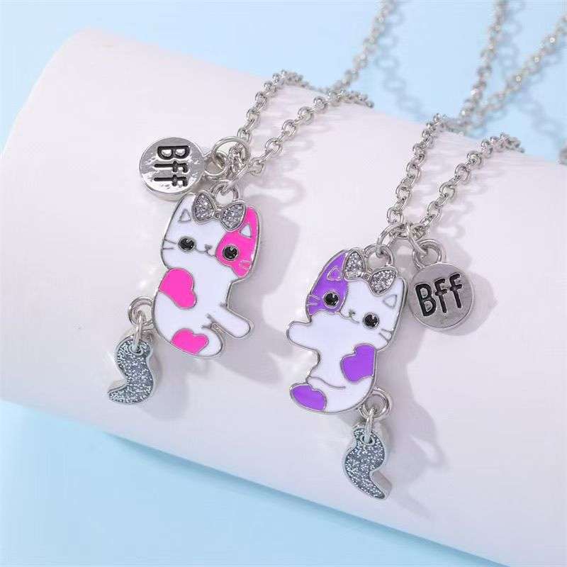 Good Friends Love Necklace Female BFF Children's Friendship Couple Girlfriend Pendant Cute necklace